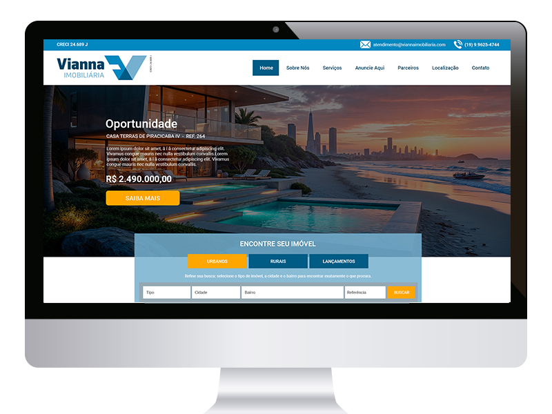https://www.criacaodesitespiracicaba.com.br/ - Imobiliária Vianna